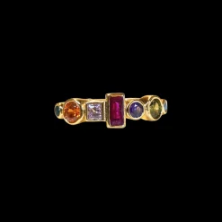 Susmie's Anastacia Geometric Ring< Stone | Golden