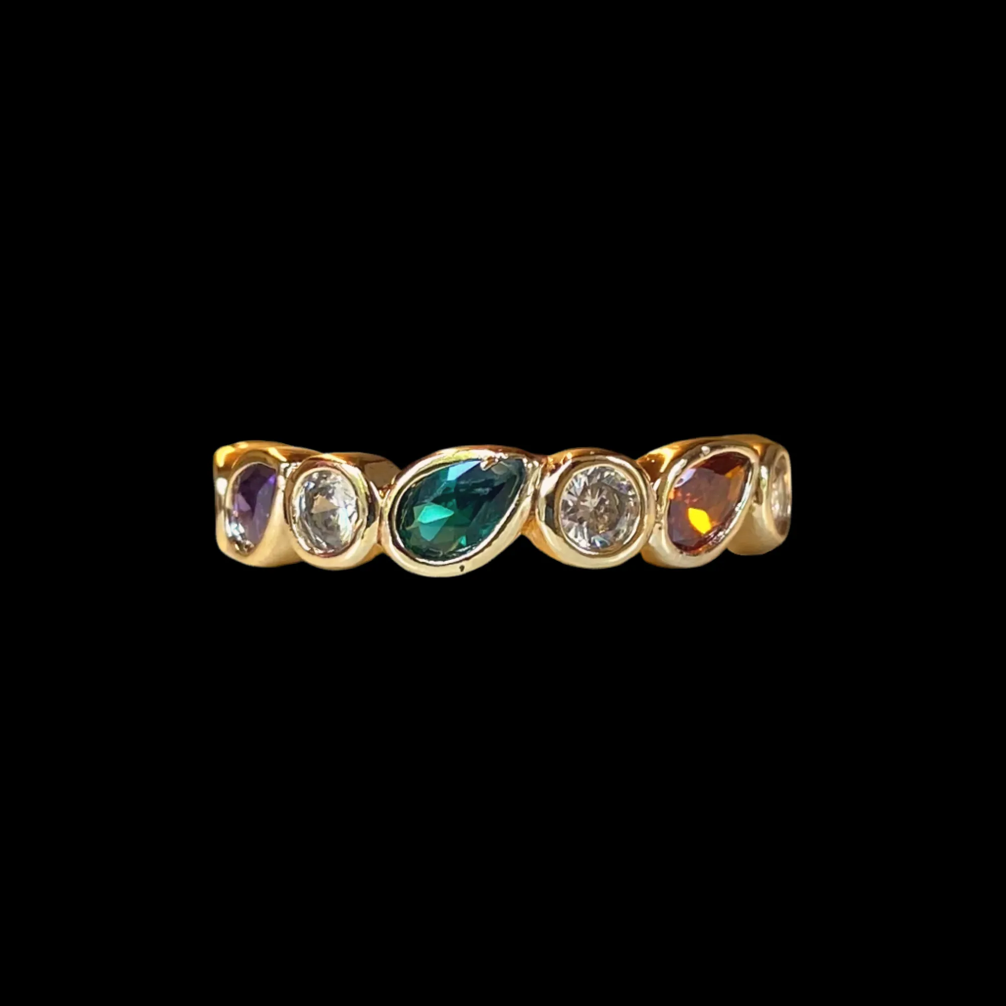 Susmie's Anastacia Organic Ring< Stone | Golden
