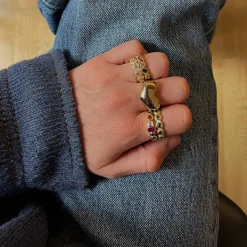 Susmie's Anastacia Organic Ring< Stone | Golden