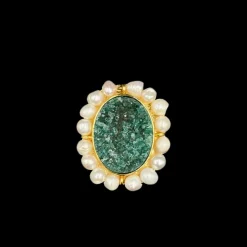 Susmie's ¡Ay Mamá! -Green Ring< Stone | Golden