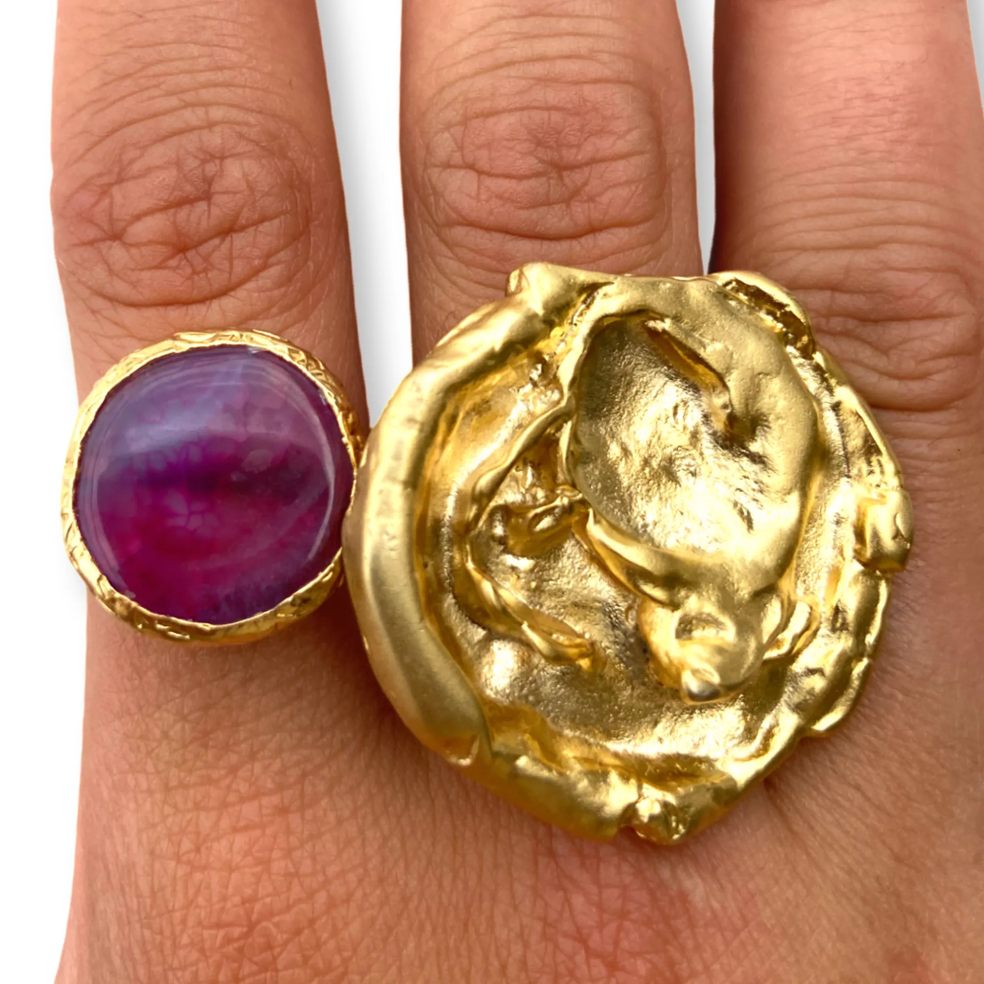 Susmie's Boogie Ring - Pink< Stone | Golden