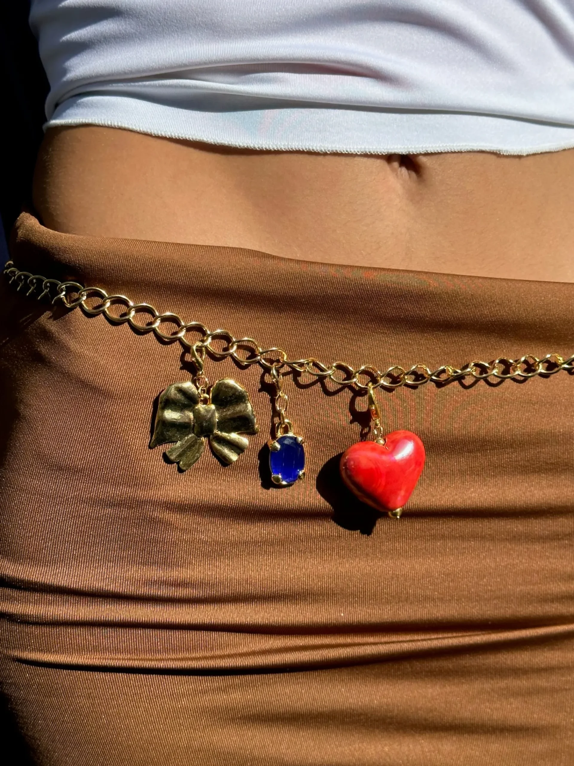 Susmie's Bow Charm Gold< Mixed Necklaces | Golden