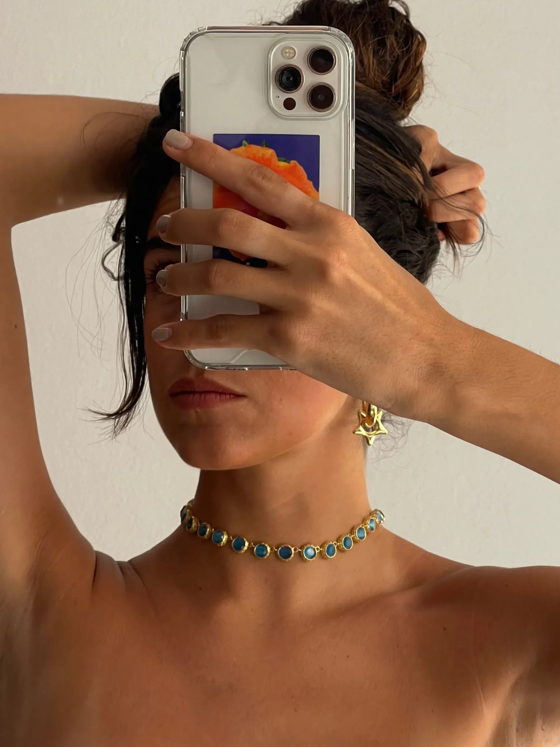 Susmie's Corazón Roto Blue Necklace< Stone | Golden