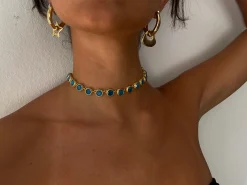 Susmie's Corazón Roto Blue Necklace< Stone | Golden