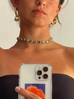 Susmie's Corazón Roto Blue Necklace< Stone | Golden