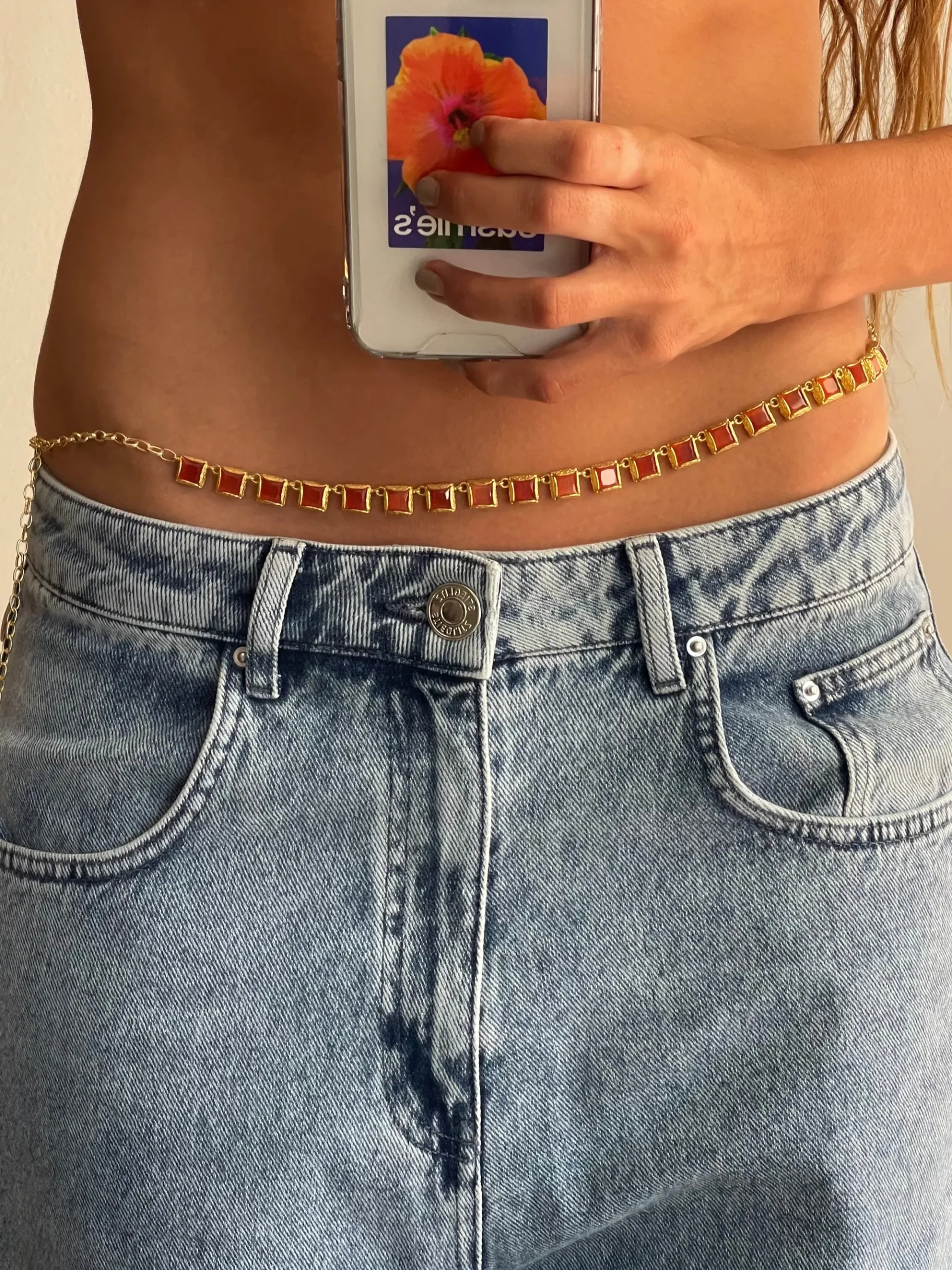 Susmie's Corazón Roto Necklace/Belt Red< Belts | Stone
