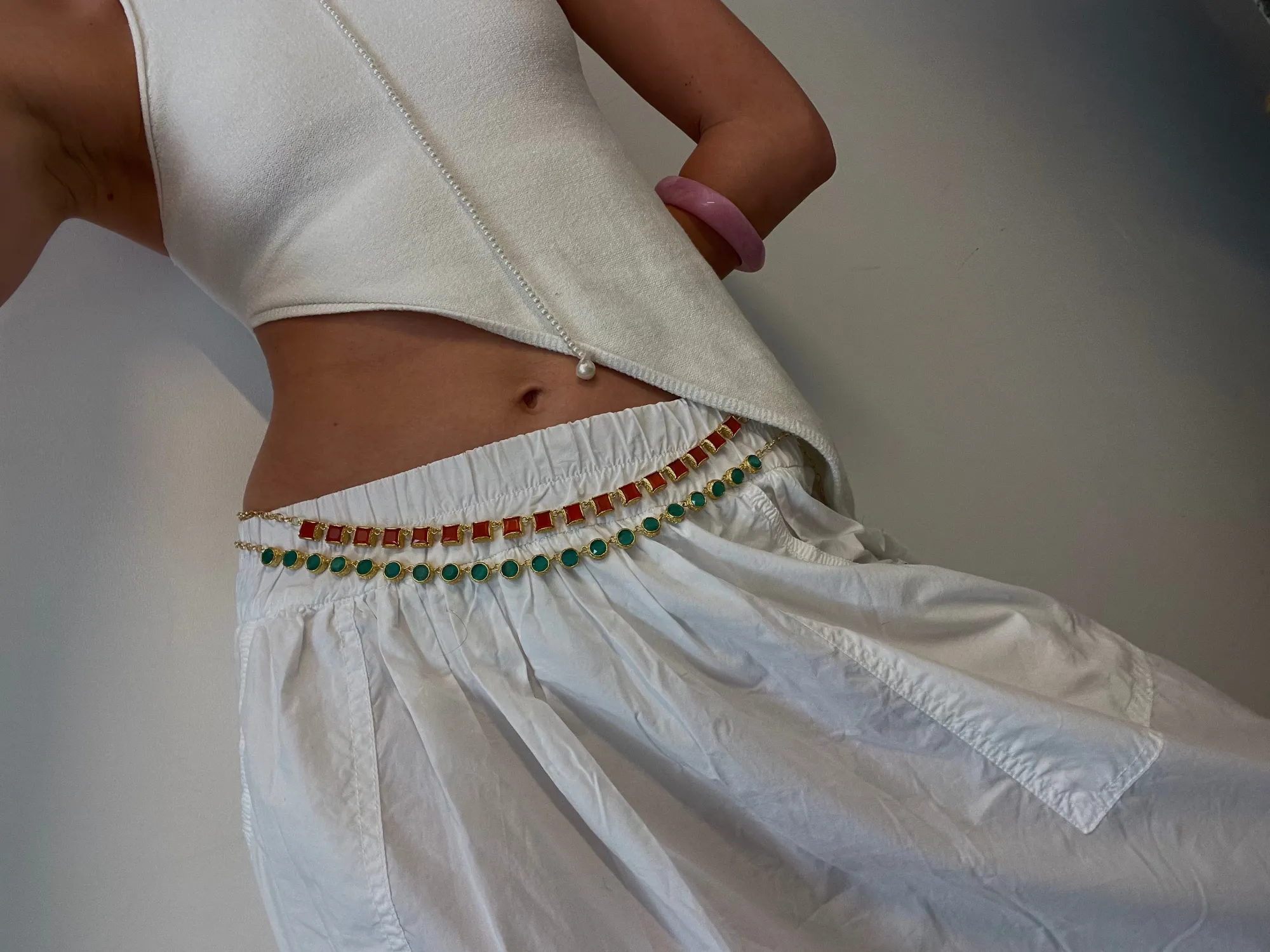 Susmie's Corazón Roto Necklace/Belt Turquoise< Belts | Stone