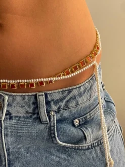 Susmie's Corazón Roto Necklace/Belt Red< Belts | Stone