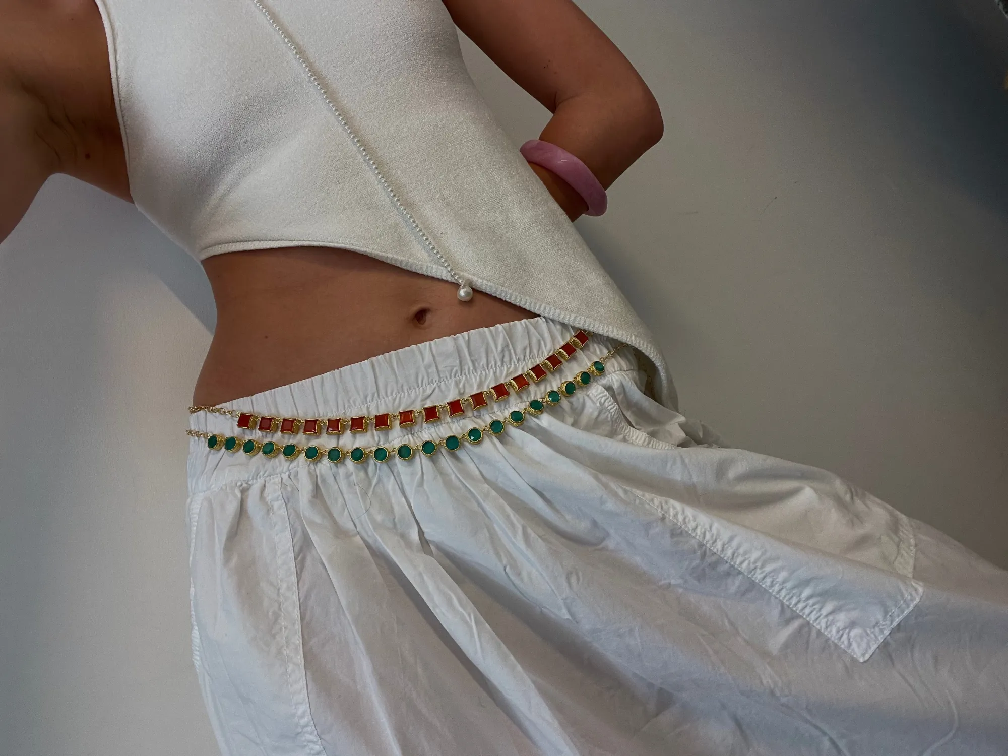 Susmie's Corazón Roto Necklace/Belt Red< Belts | Stone