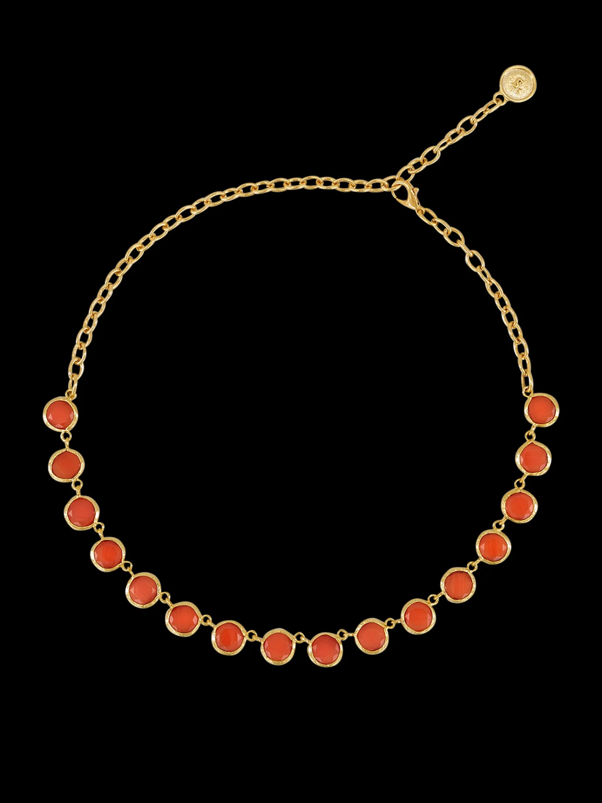 Susmie's Corazón Roto Red Necklace< Stone | Golden