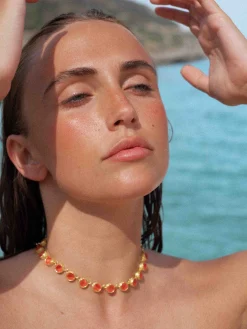Susmie's Corazón Roto Red Necklace< Stone | Golden
