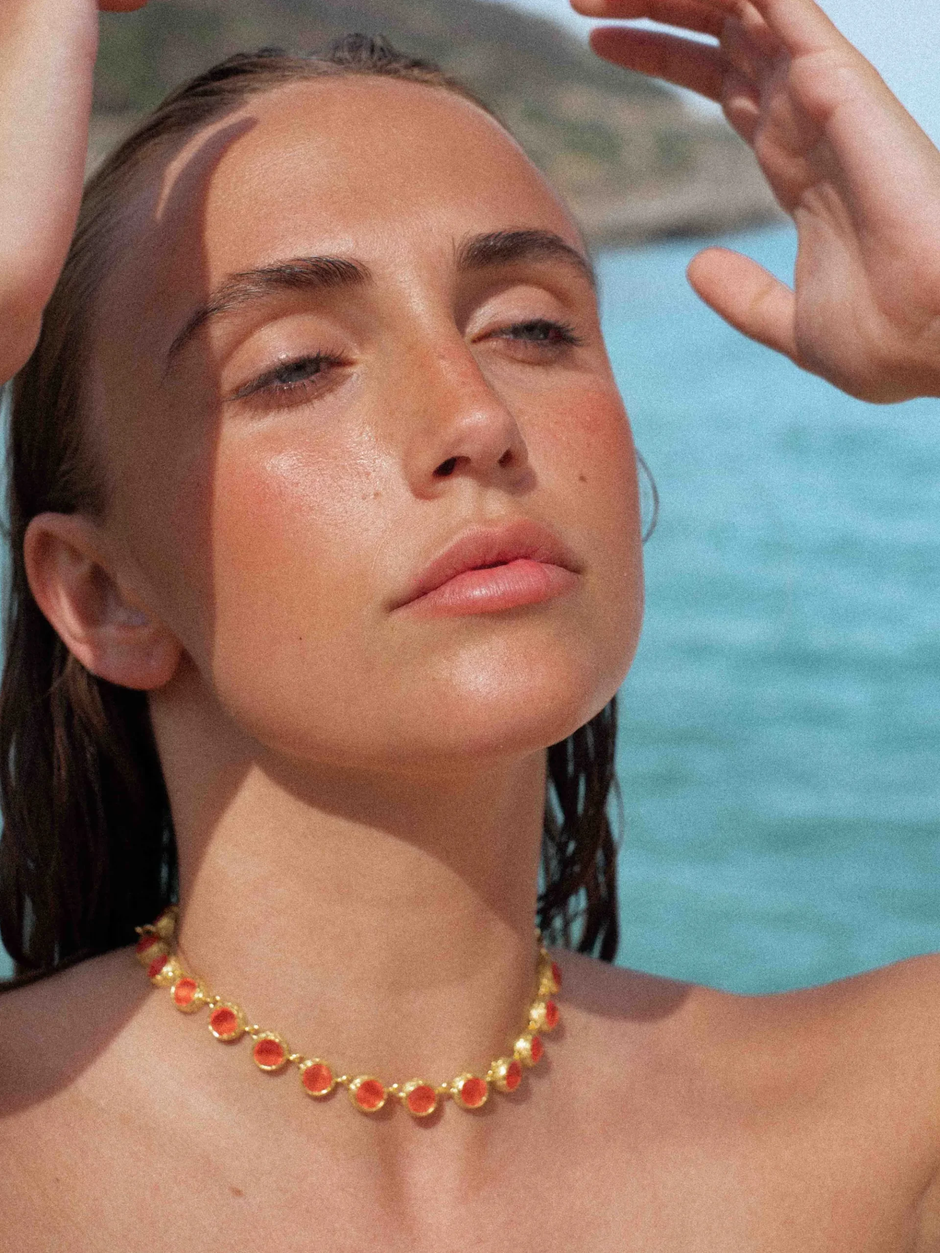 Susmie's Corazón Roto Red Necklace< Stone | Golden