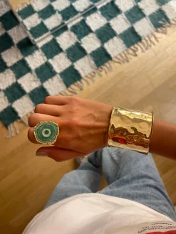 Susmie's Cosmos Green - Ring< Stone | Golden
