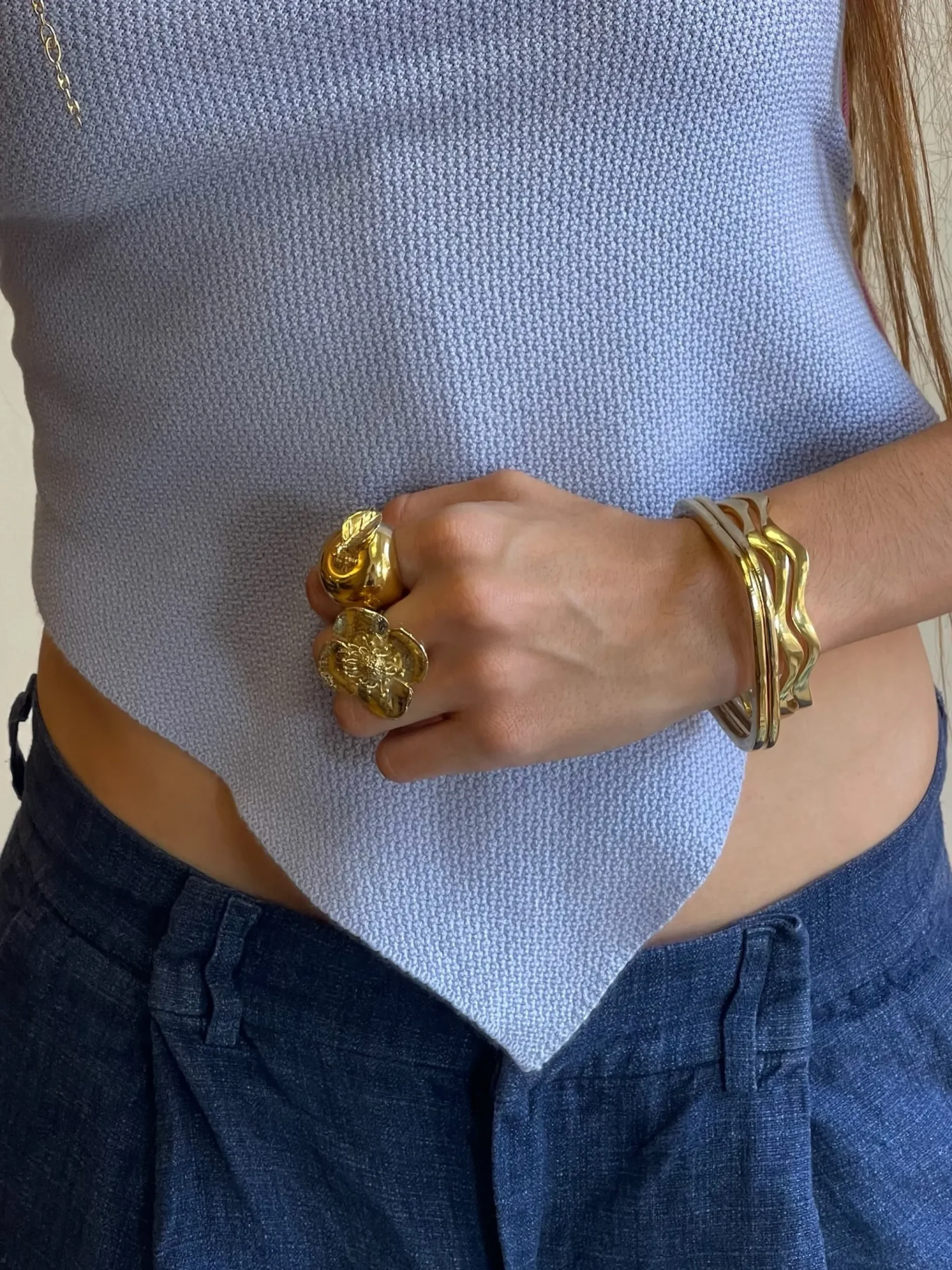 Susmie's Flowery Ring< Golden