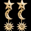 Susmie's Galaxy Earrings< Golden