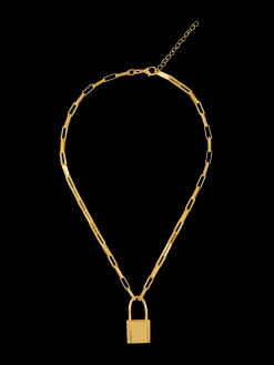 Susmie's Locked Heart Necklace< Golden
