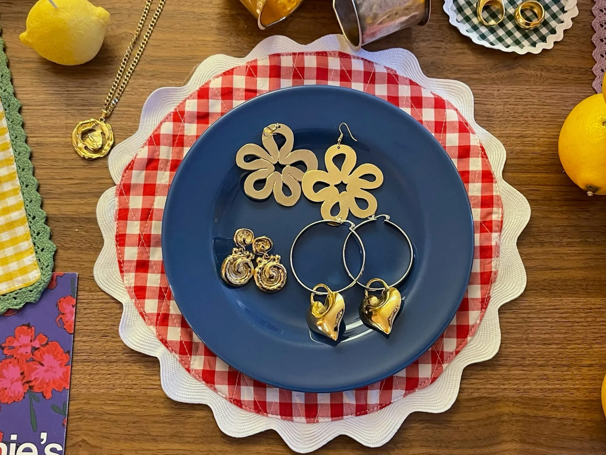 Susmie's Mami ha florío - Small Size Earrings< Golden