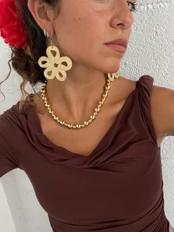 Susmie's Mami ha florío - Small Size Earrings< Golden