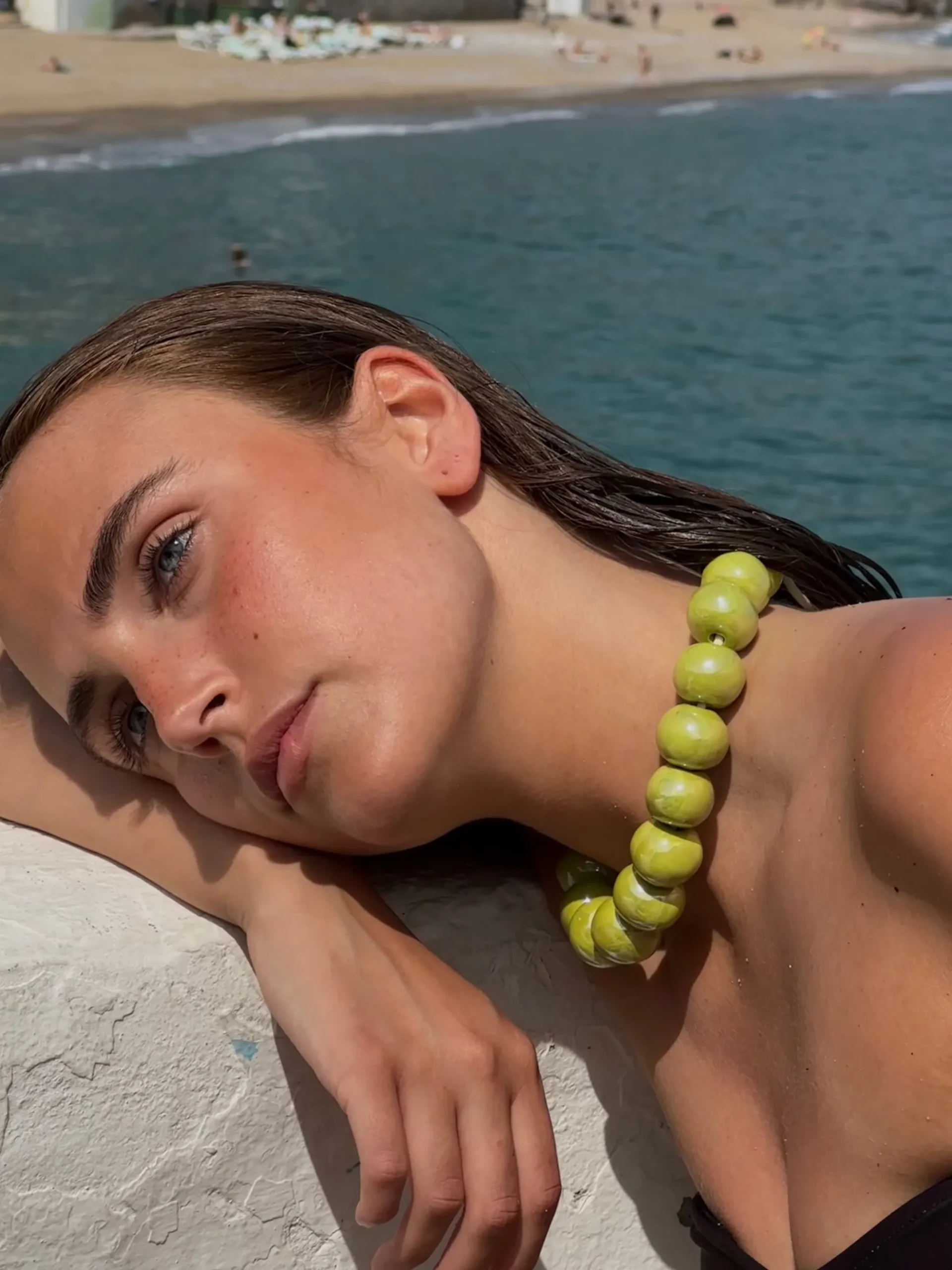 Susmie's Menina Green Necklace< Stone