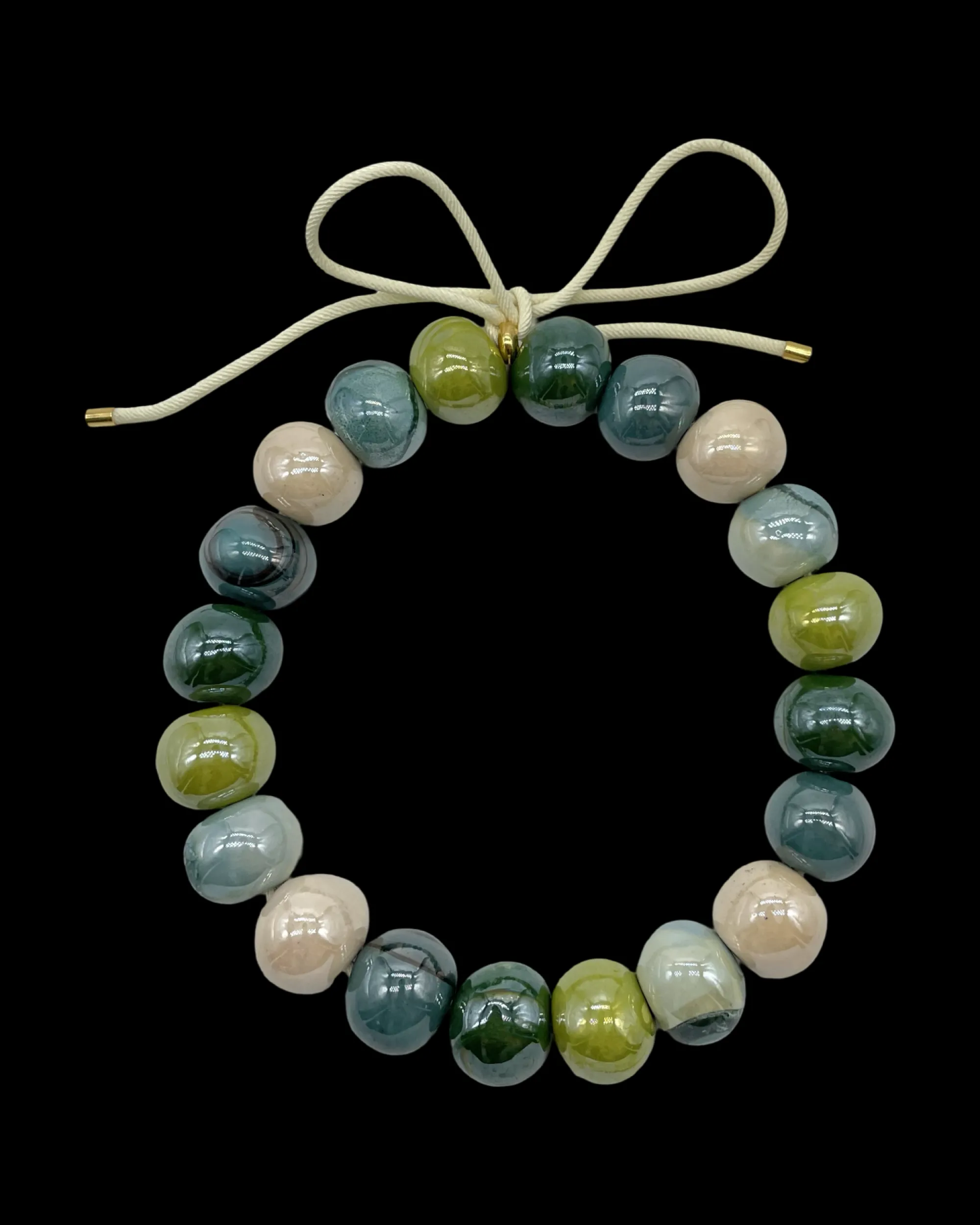 Susmie's Menina Multicolor Green Necklace< Stone