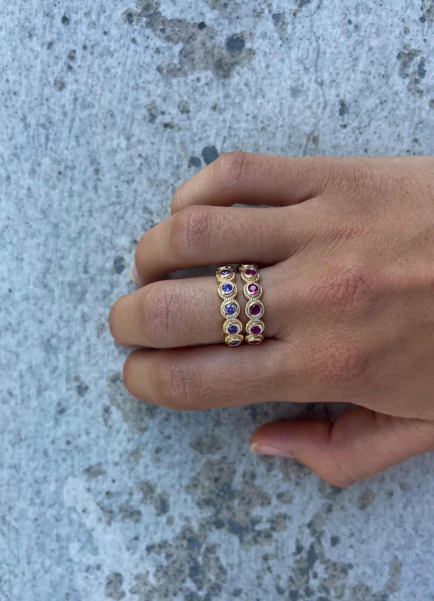 Susmie's NOMEOLVIDES Ruby Ring< Stone | Golden