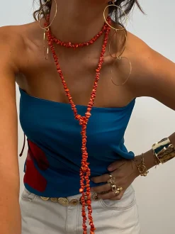 Susmie's Ojitos Coral Necklace/Belt< Belts | Stone