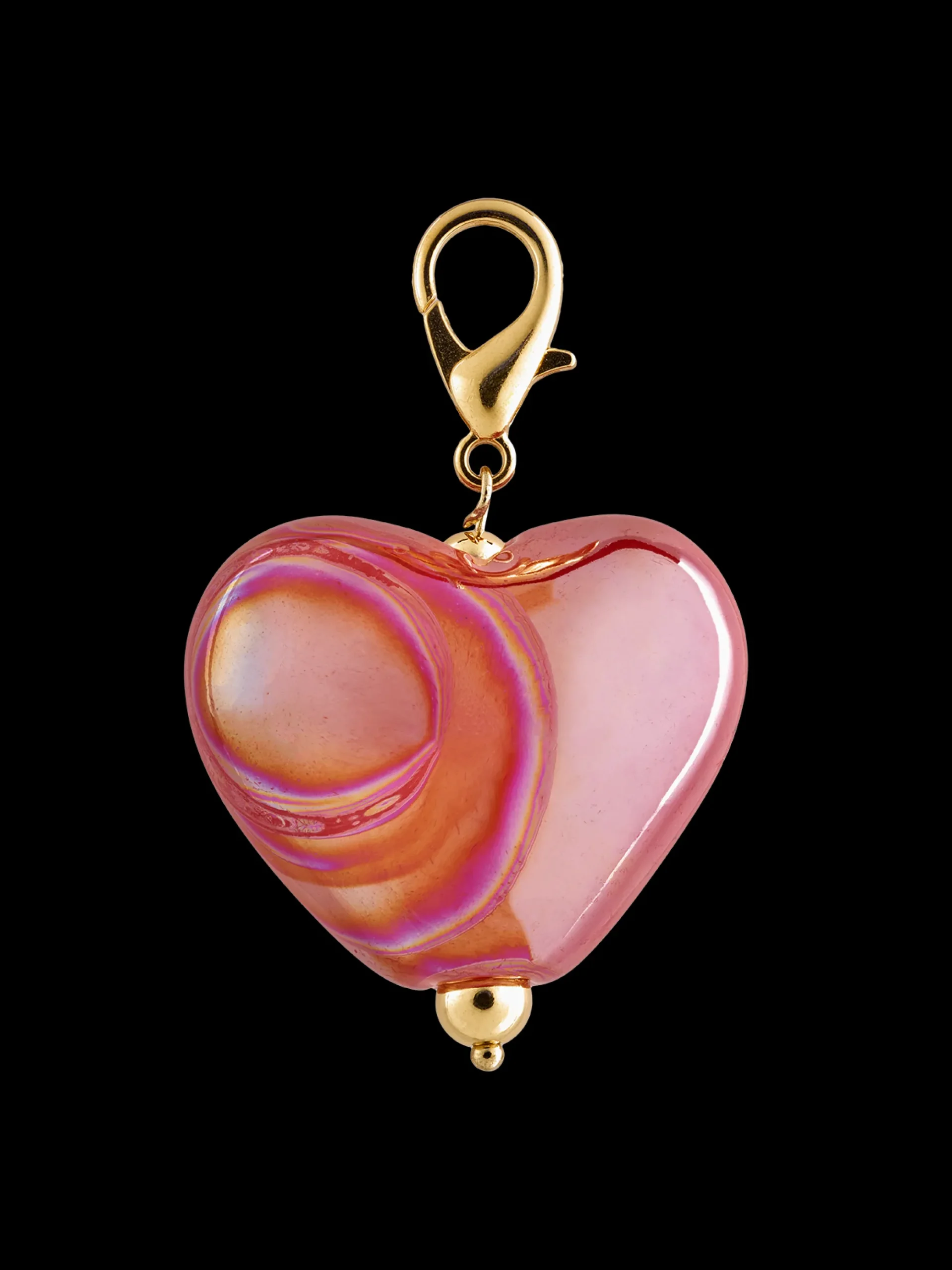 Susmie's Pink Heart Ceramic Charm< Mixed Necklaces | Stone