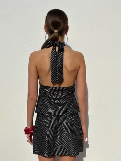 Susmie's Remansito Silver Stripes Dress< Dresses