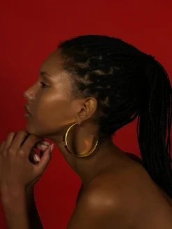 Susmie's Stronger Than Whiskey Hoops< Golden