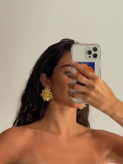 Susmie's Sunshine Earrings< Stone | Golden