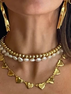 Susmie's U and Me Choker Gold< Golden