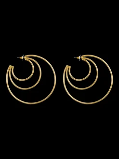 Susmie's Walking on the Moon Earrings< Golden